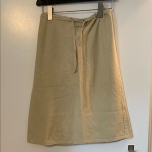 Beige Drawstring Skirt